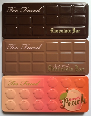 Palettes Too Faced : Chocolate bar VS Semi-sweet chocolate bar VS Sweet Peach